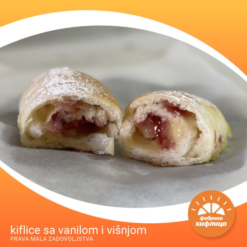 Kiflice sa vanilom i višnjom