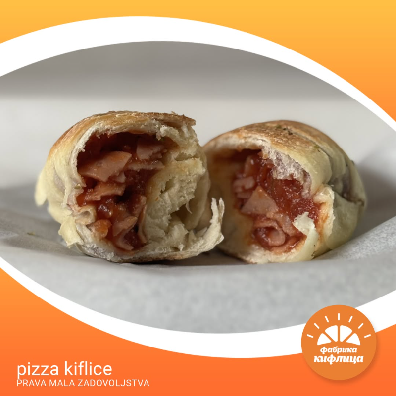 Pizza kiflice presečene po dužini